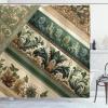 Ambesonne Floral Shower Curtain, Delicate Pink Bouquet of Spring Nature Blossoms Romantic Design Print, Cloth Fabric Bathroom Decor Set with Hooks, 69″ W x 84″ L, Rose Sage Green and White(Green Pastel Brown)