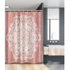Ambesonne Floral Shower Curtain, Delicate Pink Bouquet of Spring Nature Blossoms Romantic Design Print, Cloth Fabric Bathroom Decor Set with Hooks, 69″ W x 84″ L, Rose Sage Green and White(Dried Rose White)
