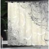 Ambesonne Floral Shower Curtain, Delicate Pink Bouquet of Spring Nature Blossoms Romantic Design Print, Cloth Fabric Bathroom Decor Set with Hooks, 69″ W x 84″ L, Rose Sage Green and White(Eggshell White)