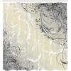 Ambesonne Floral Shower Curtain, Delicate Pink Bouquet of Spring Nature Blossoms Romantic Design Print, Cloth Fabric Bathroom Decor Set with Hooks, 69″ W x 84″ L, Rose Sage Green and White(Eggshell White)