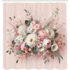 Ambesonne Floral Shower Curtain, Delicate Pink Bouquet of Spring Nature Blossoms Romantic Design Print, Cloth Fabric Bathroom Decor Set with Hooks, 69″ W x 84″ L, Rose Sage Green and White(Rose Sage Green and White)