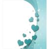 Ambesonne Turquoise Duvet Cover Set, Valentines Day Romance Art with Hearts Stars Wedding Happiness Theme, Decorative 3 Piece Bedding Set with 2 Pillow Shams, Queen Size, Turquoise Teal White(Turquoise Teal White)