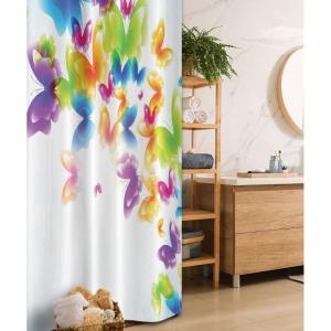 Ambesonne Floral Shower Curtain, Delicate Pink Bouquet of Spring Nature Blossoms Romantic Design Print, Cloth Fabric Bathroom Decor Set with Hooks, 69″ W x 84″ L, Rose Sage Green and White(Green Yellow)