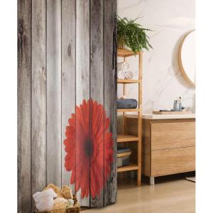 Ambesonne Floral Shower Curtain, Delicate Pink Bouquet of Spring Nature Blossoms Romantic Design Print, Cloth Fabric Bathroom Decor Set with Hooks, 69″ W x 84″ L, Rose Sage Green and White(Brown)