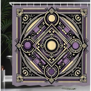 Ambesonne Floral Shower Curtain, Delicate Pink Bouquet of Spring Nature Blossoms Romantic Design Print, Cloth Fabric Bathroom Decor Set with Hooks, 69″ W x 84″ L, Rose Sage Green and White(Violet Cream Purple Grey)