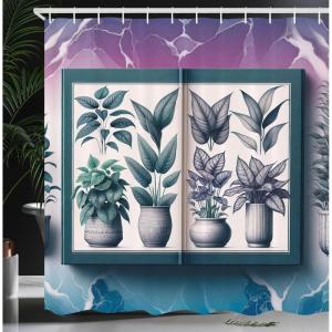 Ambesonne Floral Shower Curtain, Delicate Pink Bouquet of Spring Nature Blossoms Romantic Design Print, Cloth Fabric Bathroom Decor Set with Hooks, 69″ W x 84″ L, Rose Sage Green and White(Violet White Petrol Blue)