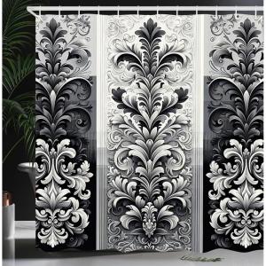 Ambesonne Floral Shower Curtain, Delicate Pink Bouquet of Spring Nature Blossoms Romantic Design Print, Cloth Fabric Bathroom Decor Set with Hooks, 69″ W x 84″ L, Rose Sage Green and White(Charcoal Grey)