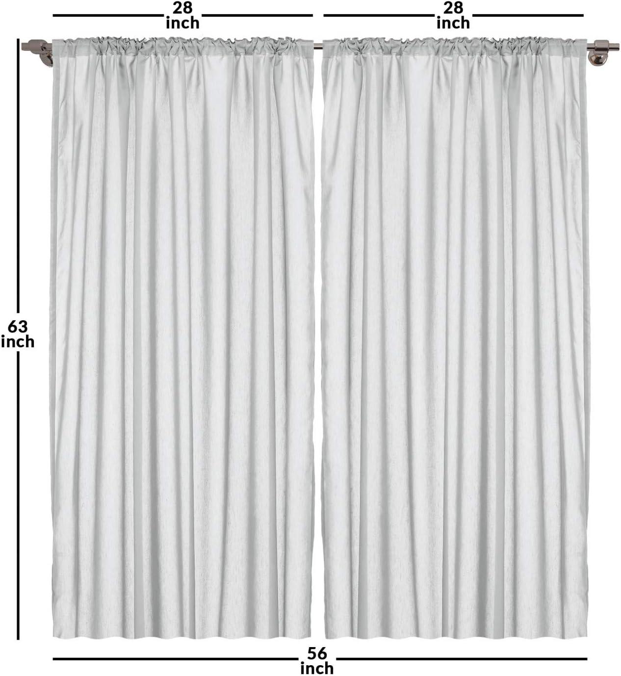 imageAmbesonne Floral Curtains Soft Toned Flower Petals Traditional Oriental Leafy in Neutral Muted Tones Window Treatments 2 Panel Set for Living Room Bedroom Pair of 28 x 95 Pale Taupe and WhitePale Taupe and White