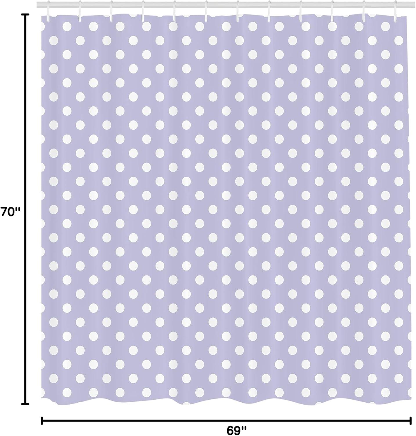 imageAmbesonne Floral Shower Curtain Curved Flower Leaf Ornate Blooming Branches Romantic Love Print Art Cloth Fabric Bathroom Decor Set with Hooks 69 W x 70 L Pale TanWhite Lilac