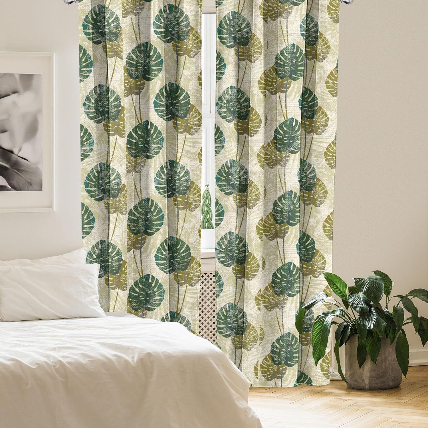 imageAmbesonne Neutral Boho Curtains Grunge Vibes Creamy Colored Forms Pattern Wild Nature Themed Print Window Treatments 2 Panel Set for Living Room Bedroom Pair of 28 x 63 Avocado Green EggshellFawn Hunter Green