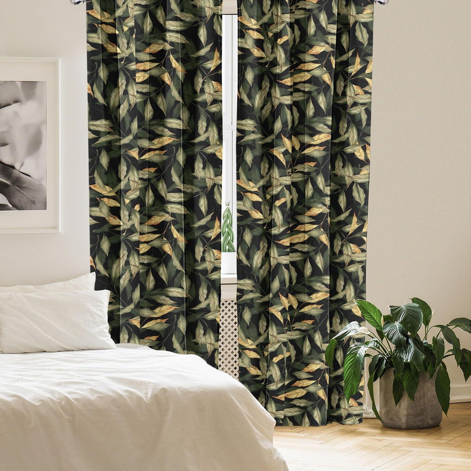 imageAmbesonne Neutral Boho Curtains Grunge Vibes Creamy Colored Forms Pattern Wild Nature Themed Print Window Treatments 2 Panel Set for Living Room Bedroom Pair of 28 x 63 Avocado Green EggshellPistachio Green Mustard