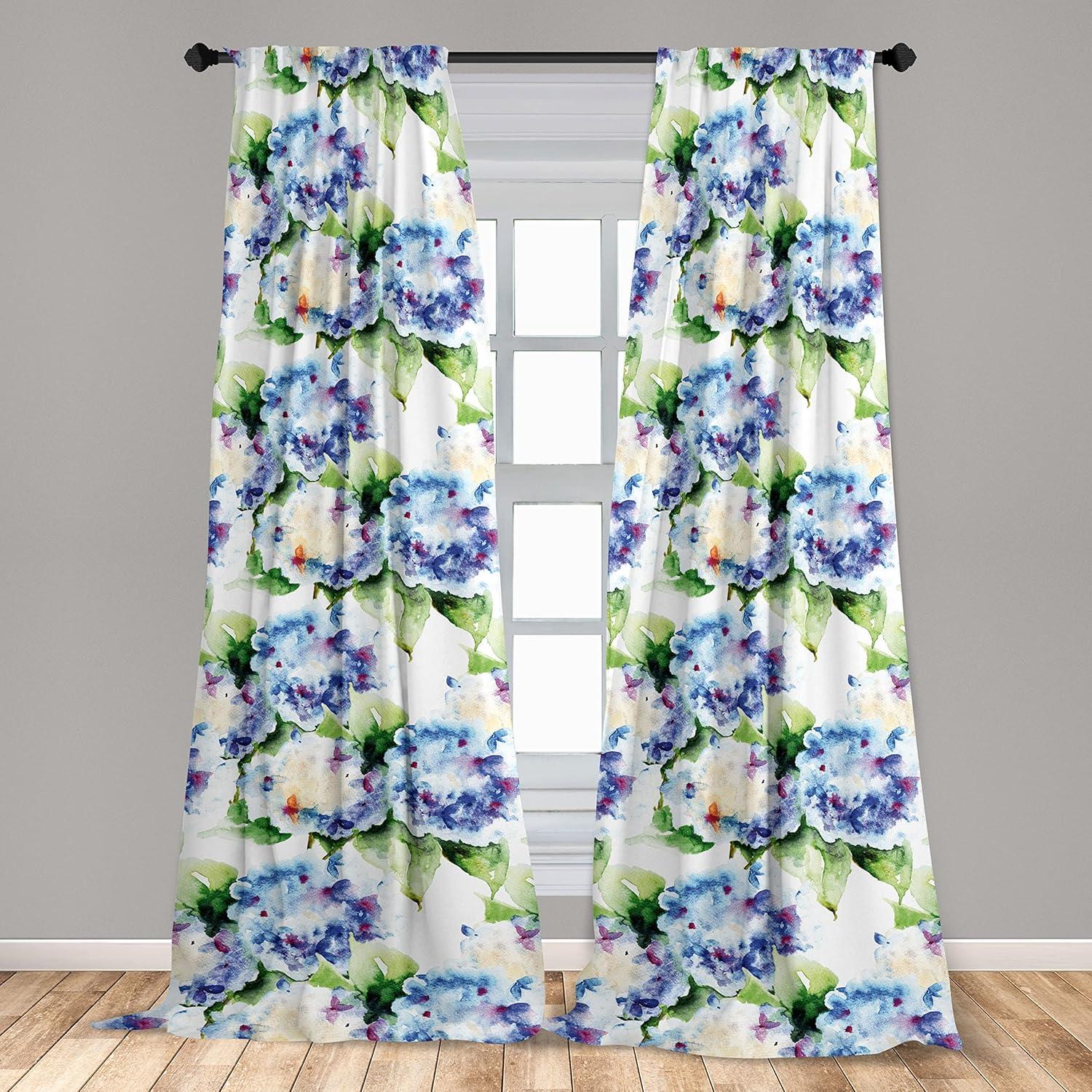 imageAmbesonne Neutral Boho Curtains Grunge Vibes Creamy Colored Forms Pattern Wild Nature Themed Print Window Treatments 2 Panel Set for Living Room Bedroom Pair of 28 x 63 Avocado Green EggshellGreen Blue and Purple