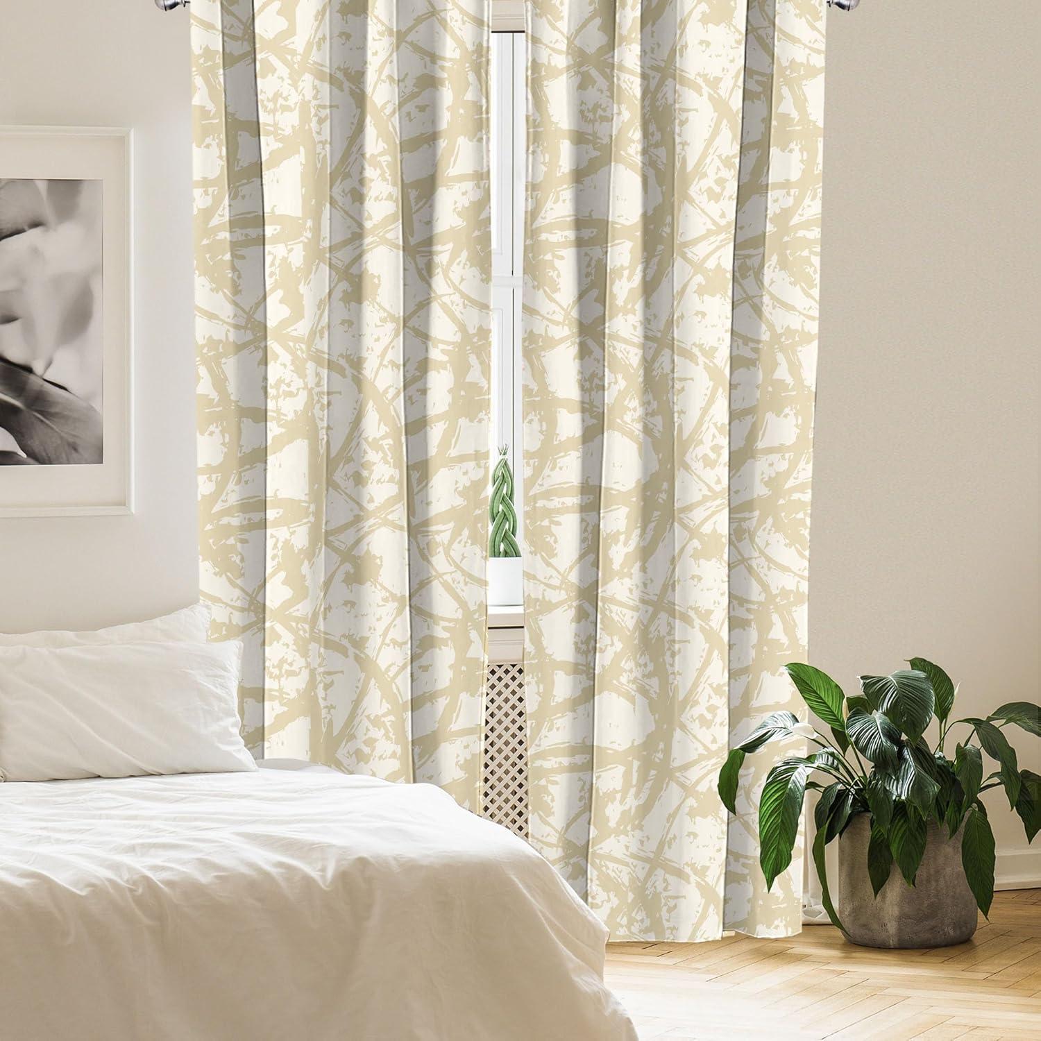 imageAmbesonne Neutral Boho Curtains Grunge Vibes Creamy Colored Forms Pattern Wild Nature Themed Print Window Treatments 2 Panel Set for Living Room Bedroom Pair of 28 x 63 Avocado Green EggshellAvocado Green Eggshell
