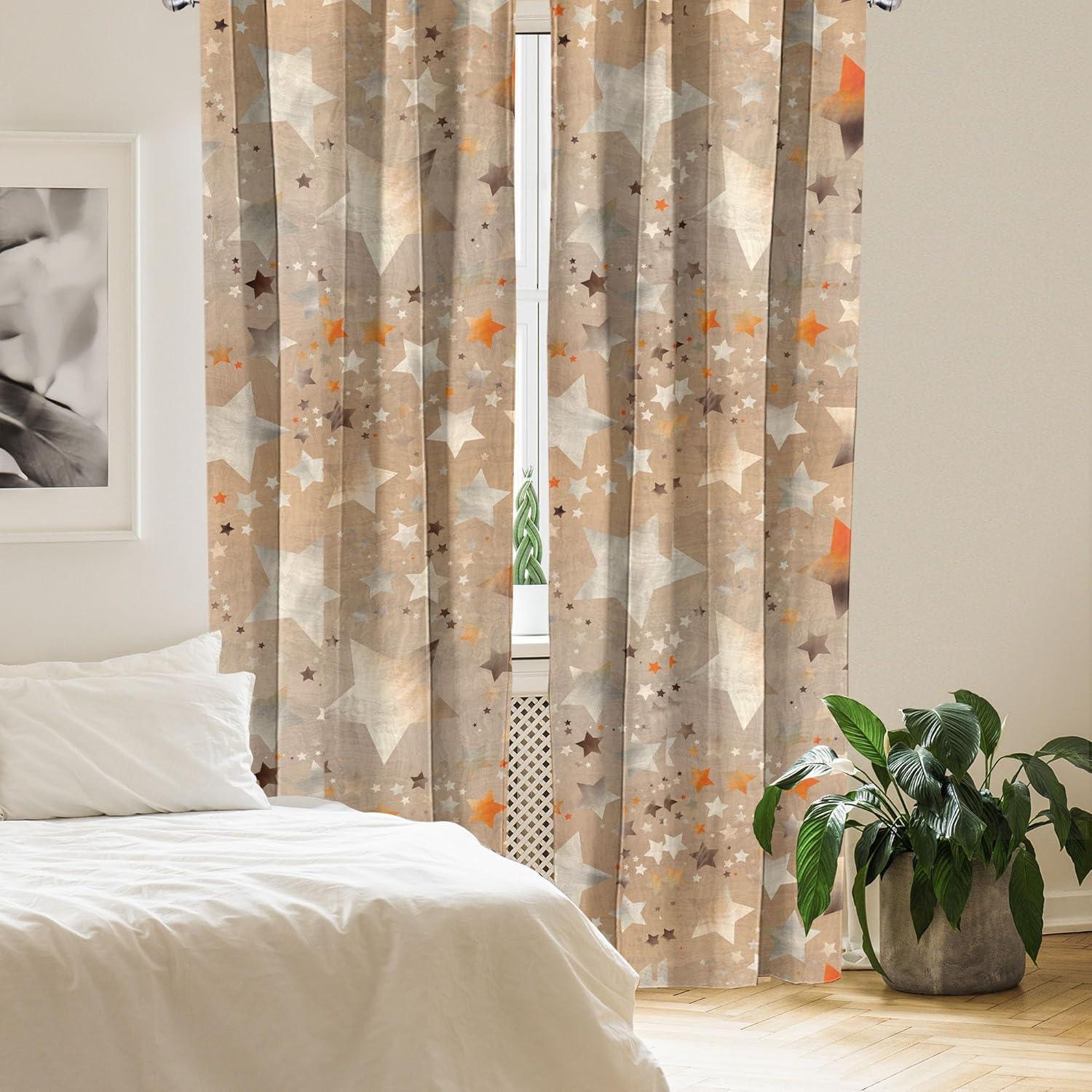 imageAmbesonne Neutral Boho Curtains Grunge Vibes Creamy Colored Forms Pattern Wild Nature Themed Print Window Treatments 2 Panel Set for Living Room Bedroom Pair of 28 x 63 Avocado Green EggshellPale Mustard Vermilion