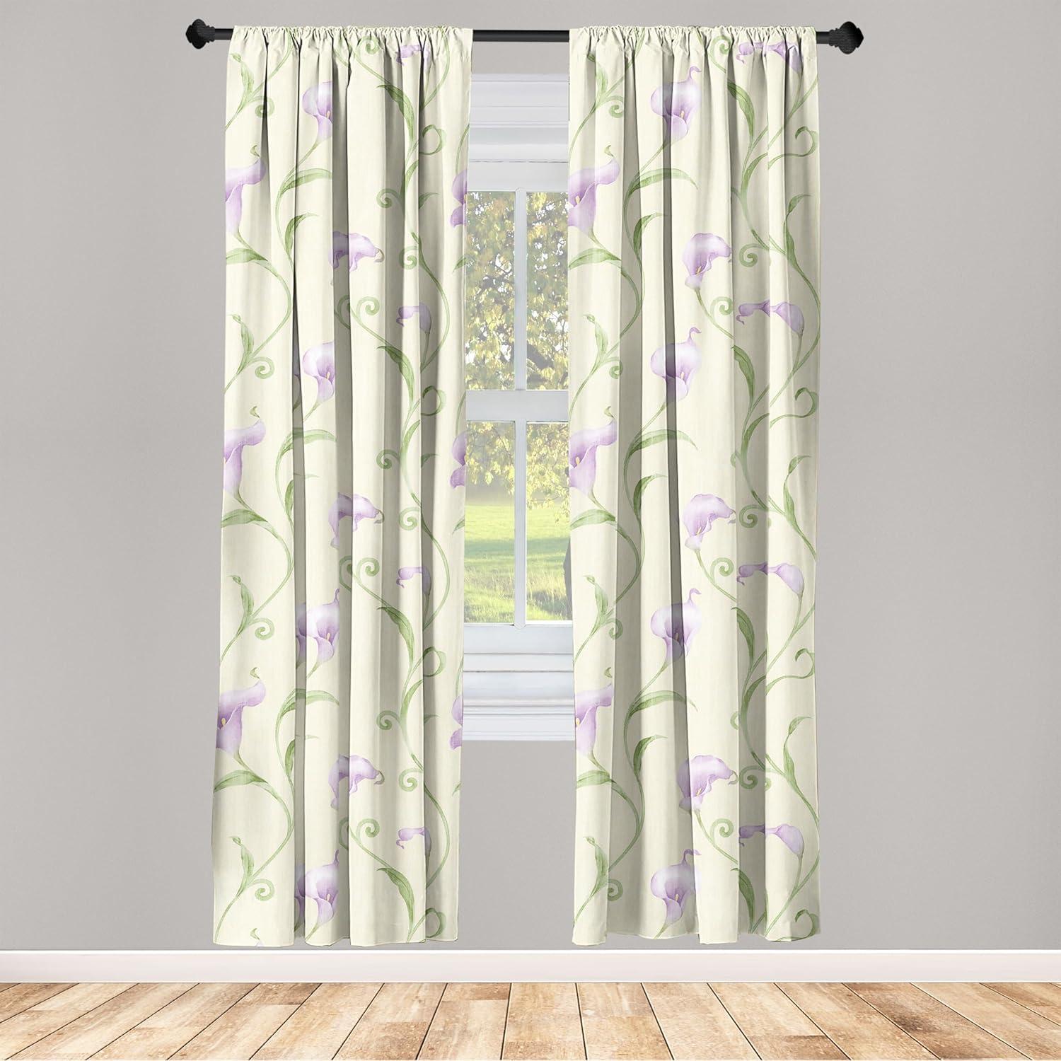 imageAmbesonne Neutral Boho Curtains Grunge Vibes Creamy Colored Forms Pattern Wild Nature Themed Print Window Treatments 2 Panel Set for Living Room Bedroom Pair of 28 x 63 Avocado Green EggshellAvocado Green Pale Lilac