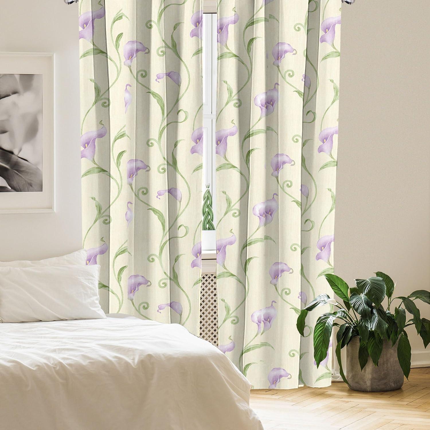 imageAmbesonne Neutral Boho Curtains Grunge Vibes Creamy Colored Forms Pattern Wild Nature Themed Print Window Treatments 2 Panel Set for Living Room Bedroom Pair of 28 x 63 Avocado Green EggshellAvocado Green Pale Lilac