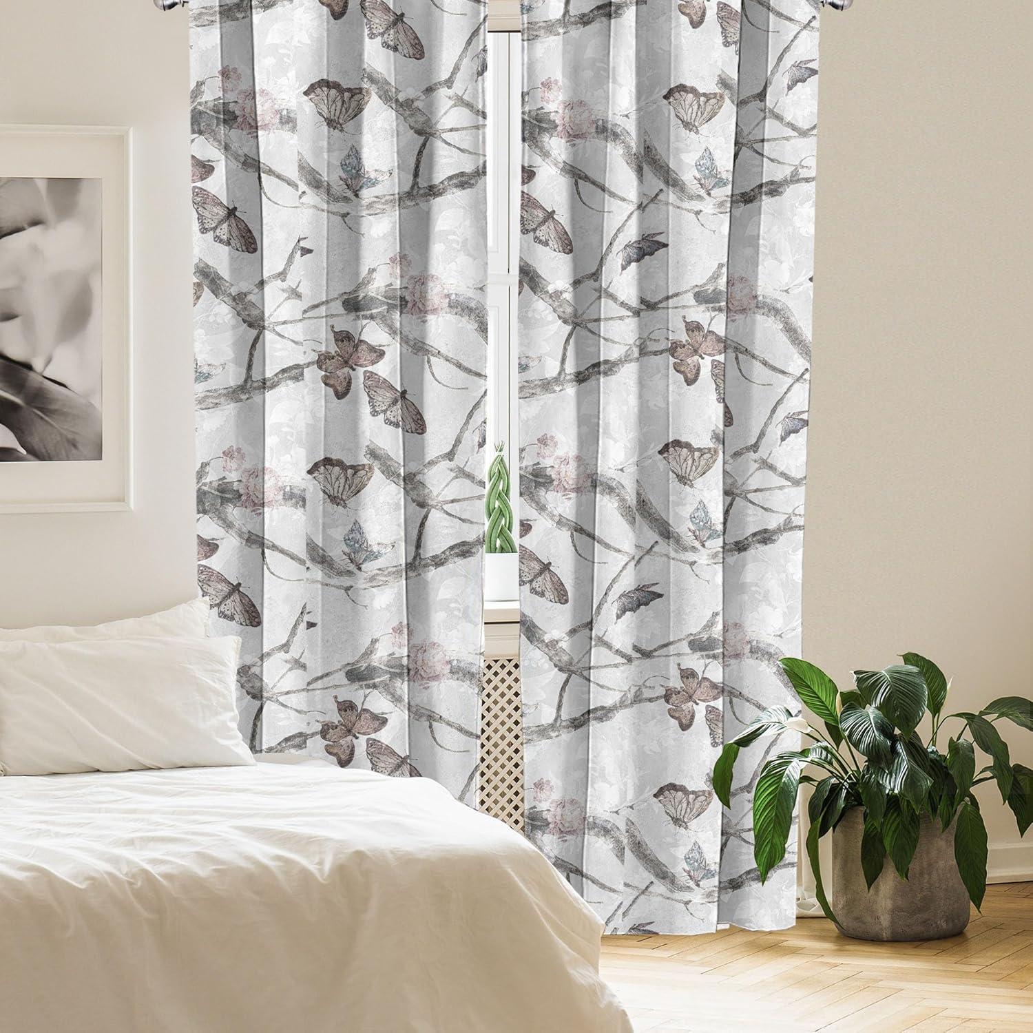 imageAmbesonne Neutral Boho Curtains Grunge Vibes Creamy Colored Forms Pattern Wild Nature Themed Print Window Treatments 2 Panel Set for Living Room Bedroom Pair of 28 x 63 Avocado Green EggshellPale Grey Sepia Blush
