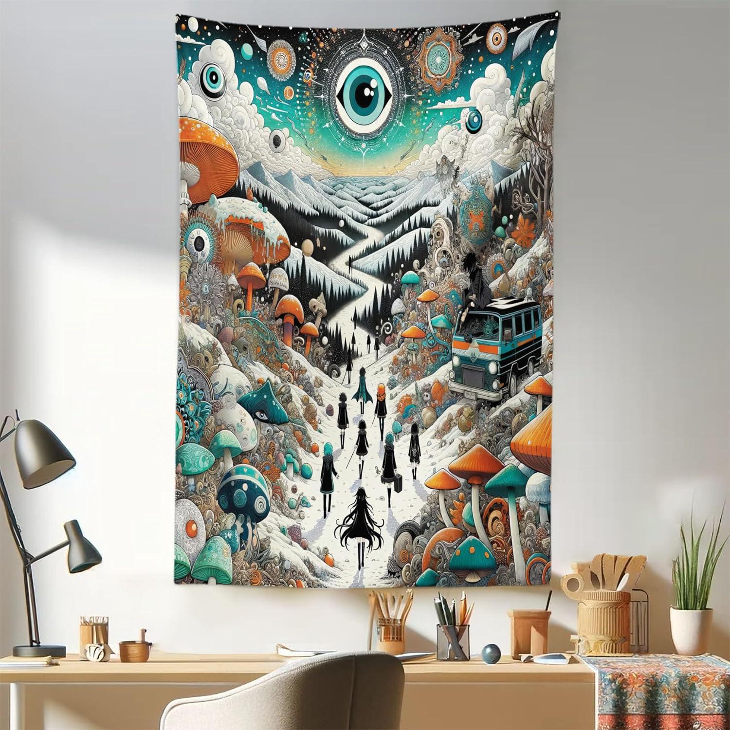 imageAmbesonne Retro Tapestry Angel Greek Muse on NeoClassic Pillars Relic Print Antique Neutral Toned Graphic Print Fabric Wall Hanging Decor for Bedroom Living Room Dorm 23 X 28 WhiteOrange Teal and Sepia