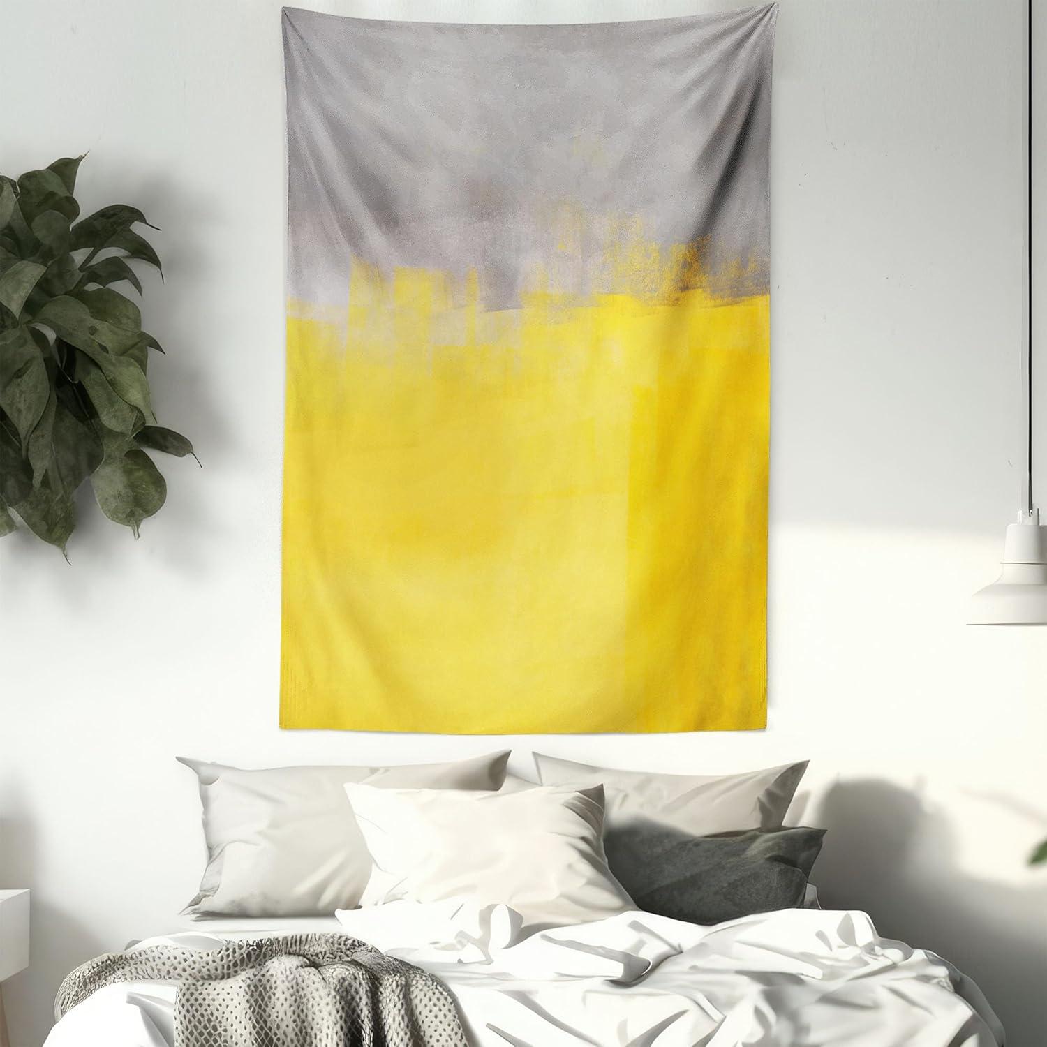 imageAmbesonne Retro Tapestry Angel Greek Muse on NeoClassic Pillars Relic Print Antique Neutral Toned Graphic Print Fabric Wall Hanging Decor for Bedroom Living Room Dorm 23 X 28 WhiteDimgray Yellow