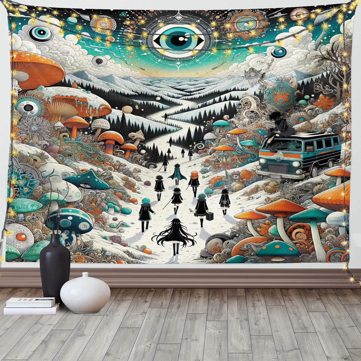 imageAmbesonne Retro Tapestry Angel Greek Muse on NeoClassic Pillars Relic Print Antique Neutral Toned Graphic Print Fabric Wall Hanging Decor for Bedroom Living Room Dorm 23 X 28 WhiteOrange Teal and Sepia