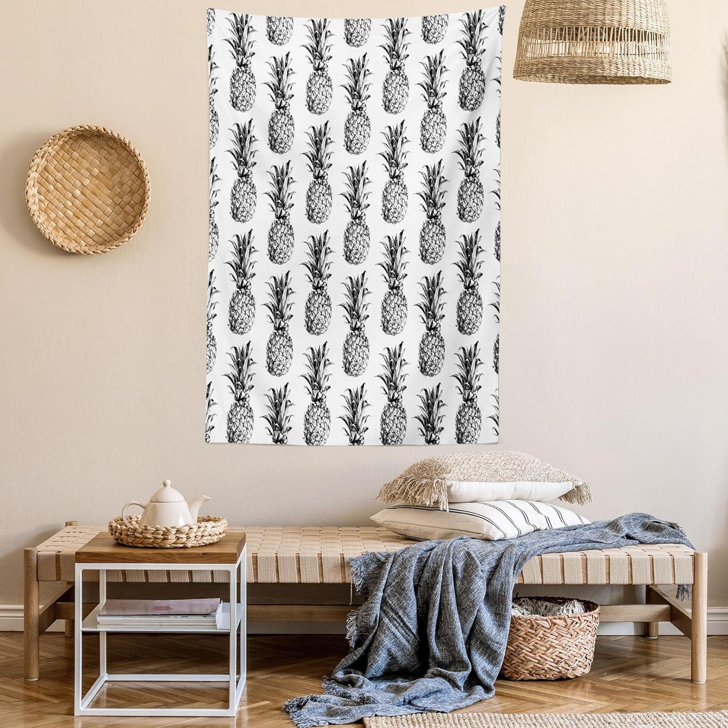 imageAmbesonne Retro Tapestry Angel Greek Muse on NeoClassic Pillars Relic Print Antique Neutral Toned Graphic Print Fabric Wall Hanging Decor for Bedroom Living Room Dorm 23 X 28 WhiteBlack Grey White