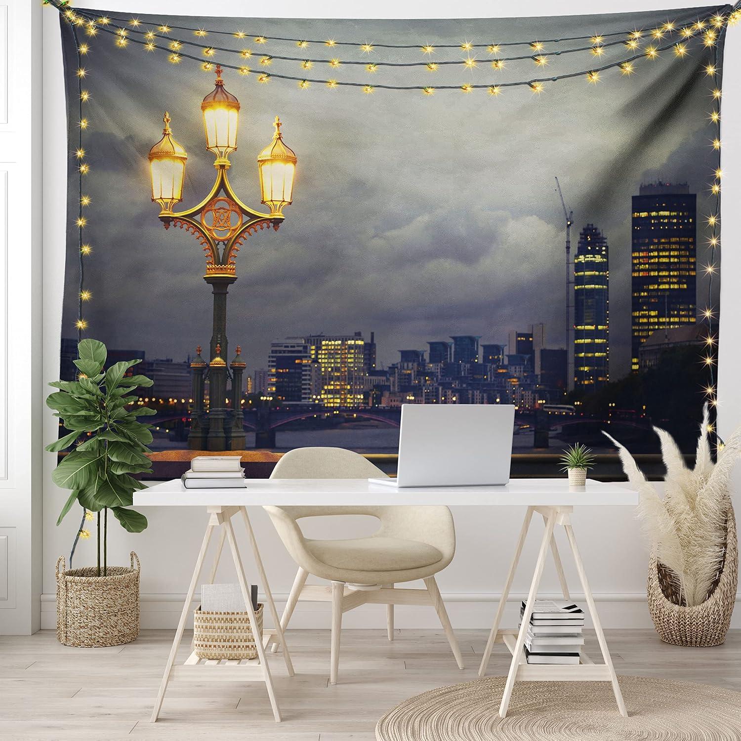 imageAmbesonne Retro Tapestry Angel Greek Muse on NeoClassic Pillars Relic Print Antique Neutral Toned Graphic Print Fabric Wall Hanging Decor for Bedroom Living Room Dorm 23 X 28 WhiteGrey Yellow