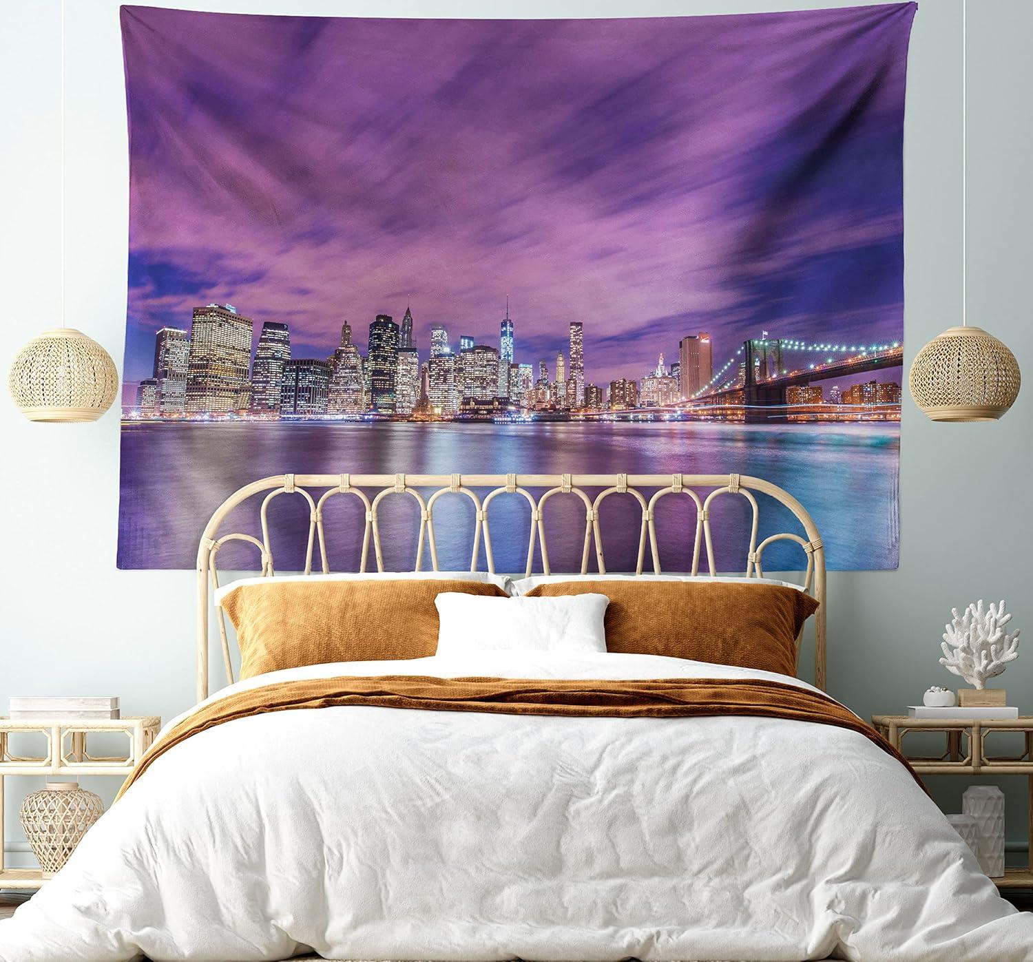 imageAmbesonne Retro Tapestry Angel Greek Muse on NeoClassic Pillars Relic Print Antique Neutral Toned Graphic Print Fabric Wall Hanging Decor for Bedroom Living Room Dorm 23 X 28 WhiteViolet Purple