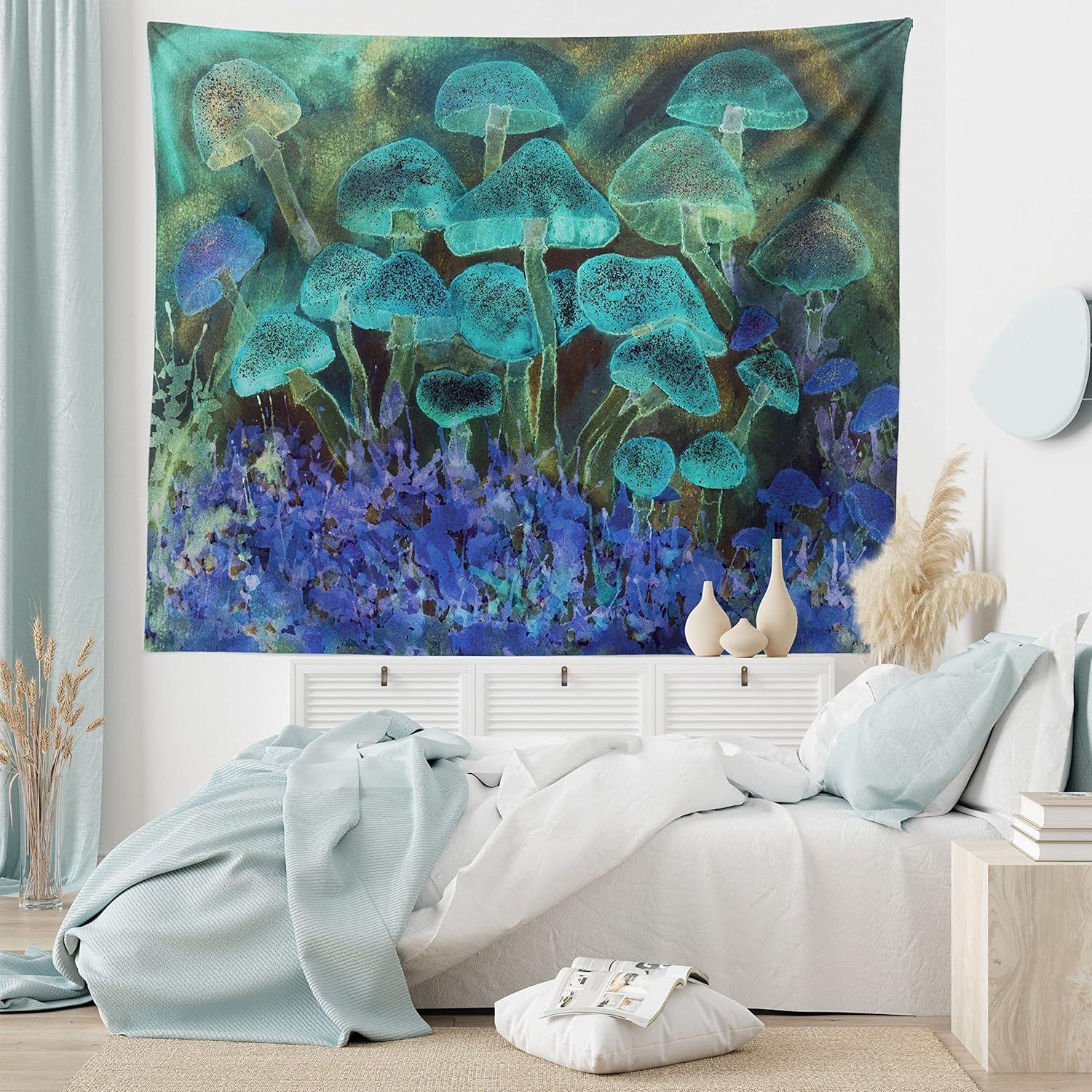 imageAmbesonne Retro Tapestry Angel Greek Muse on NeoClassic Pillars Relic Print Antique Neutral Toned Graphic Print Fabric Wall Hanging Decor for Bedroom Living Room Dorm 23 X 28 WhiteBlue Violet and Slate