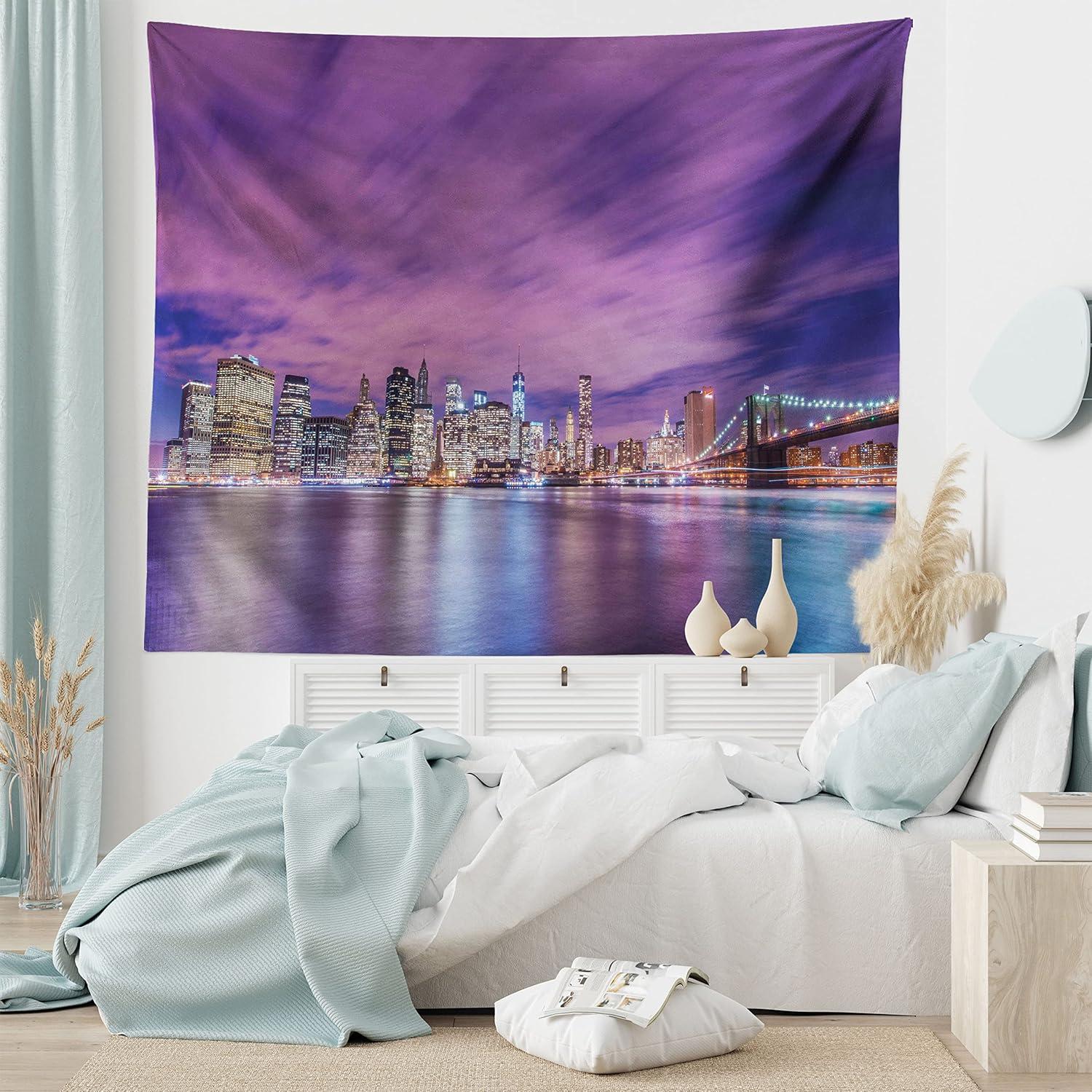 imageAmbesonne Retro Tapestry Angel Greek Muse on NeoClassic Pillars Relic Print Antique Neutral Toned Graphic Print Fabric Wall Hanging Decor for Bedroom Living Room Dorm 23 X 28 WhiteViolet Purple
