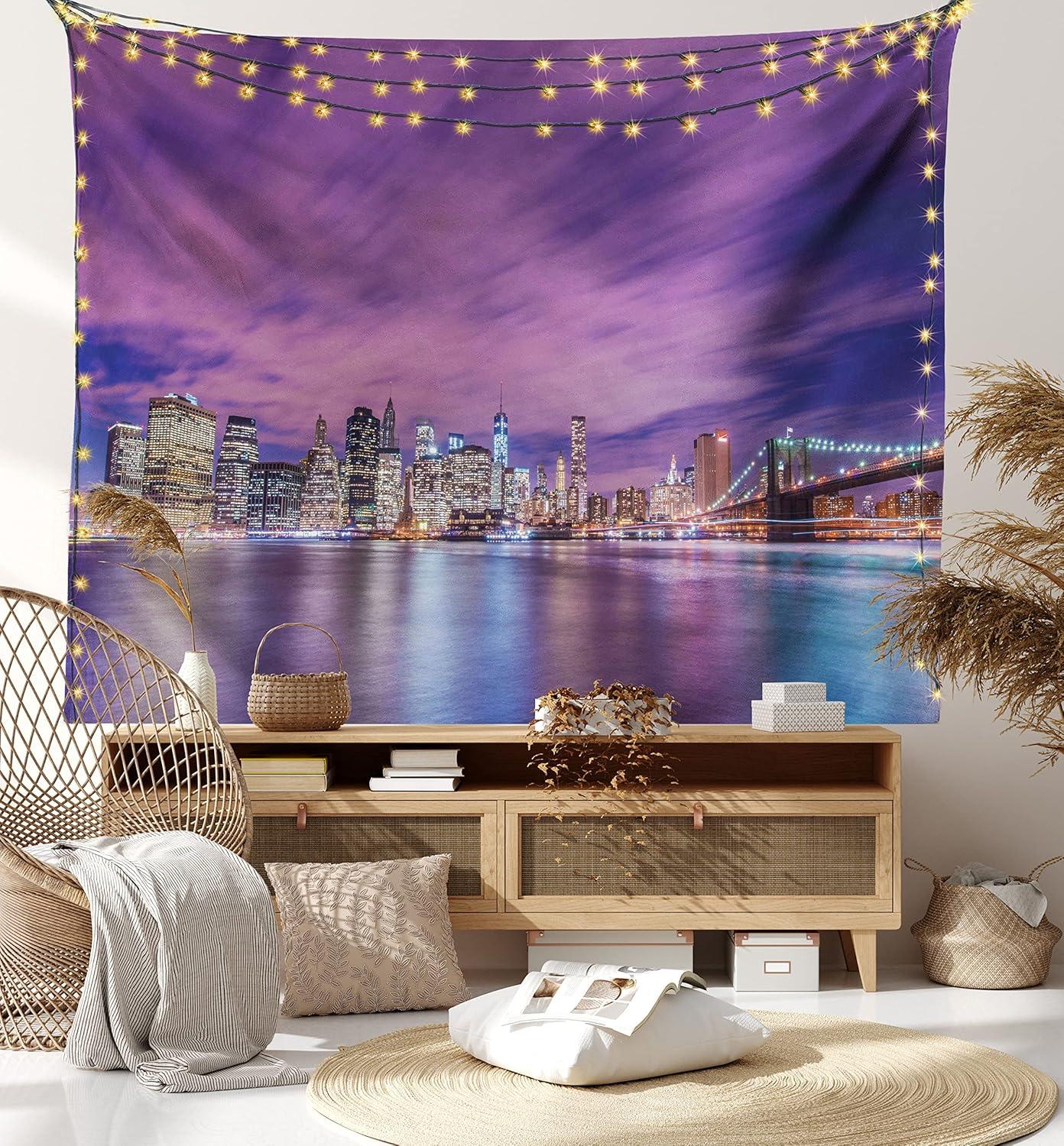 imageAmbesonne Retro Tapestry Angel Greek Muse on NeoClassic Pillars Relic Print Antique Neutral Toned Graphic Print Fabric Wall Hanging Decor for Bedroom Living Room Dorm 23 X 28 WhiteViolet Purple