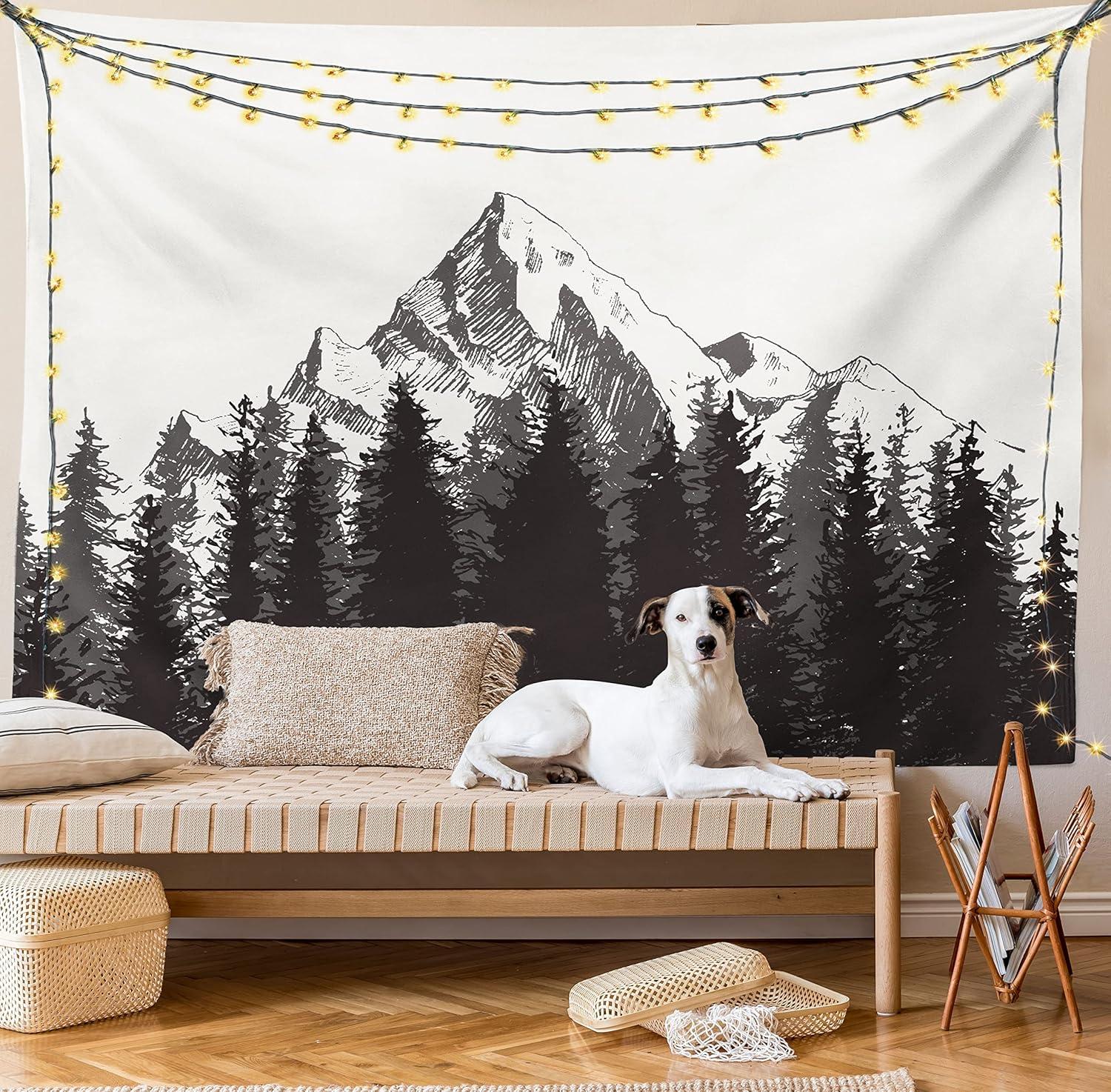 imageAmbesonne Retro Tapestry Angel Greek Muse on NeoClassic Pillars Relic Print Antique Neutral Toned Graphic Print Fabric Wall Hanging Decor for Bedroom Living Room Dorm 23 X 28 WhiteDimgrey