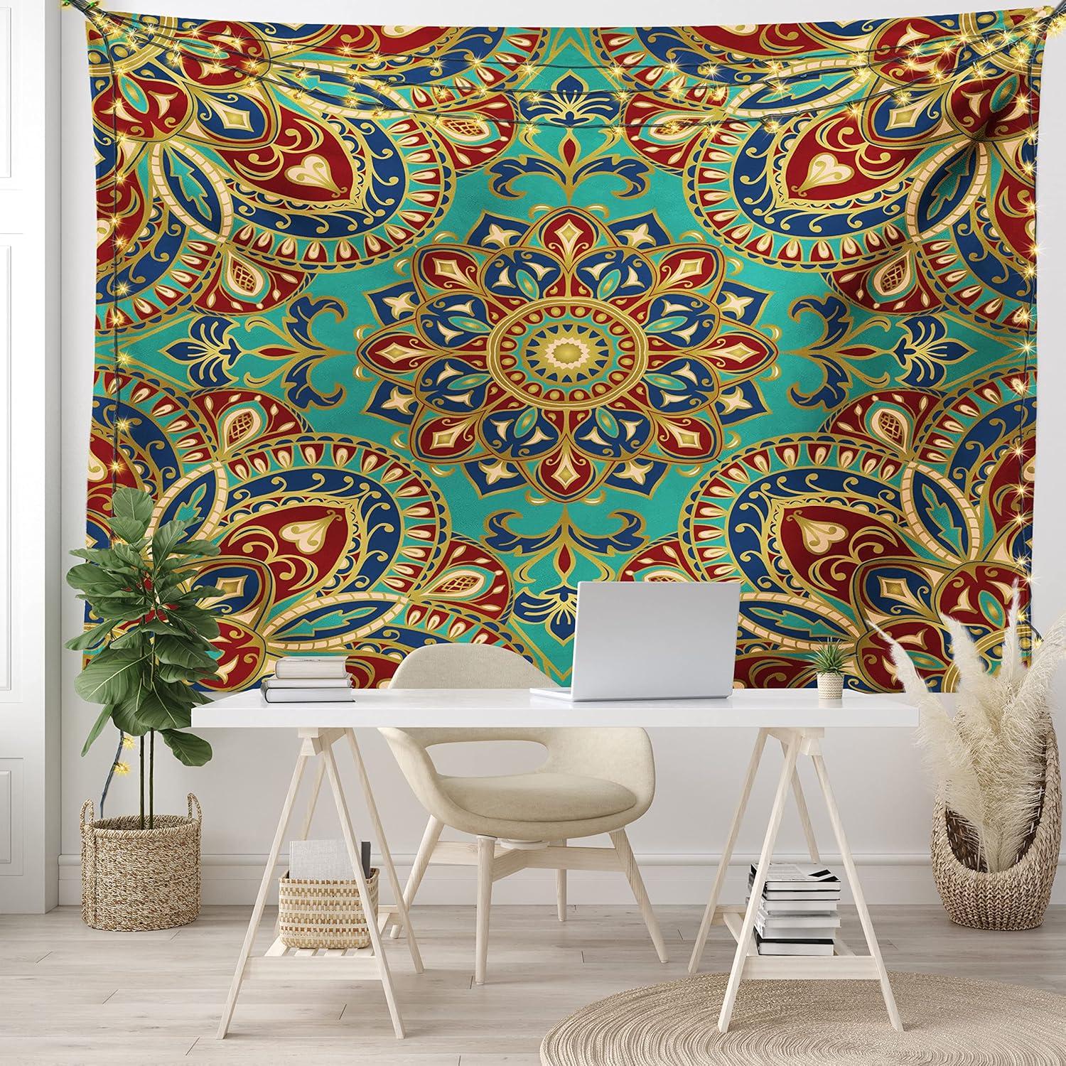 imageAmbesonne Retro Tapestry Angel Greek Muse on NeoClassic Pillars Relic Print Antique Neutral Toned Graphic Print Fabric Wall Hanging Decor for Bedroom Living Room Dorm 23 X 28 WhiteTeal Indigo Ruby