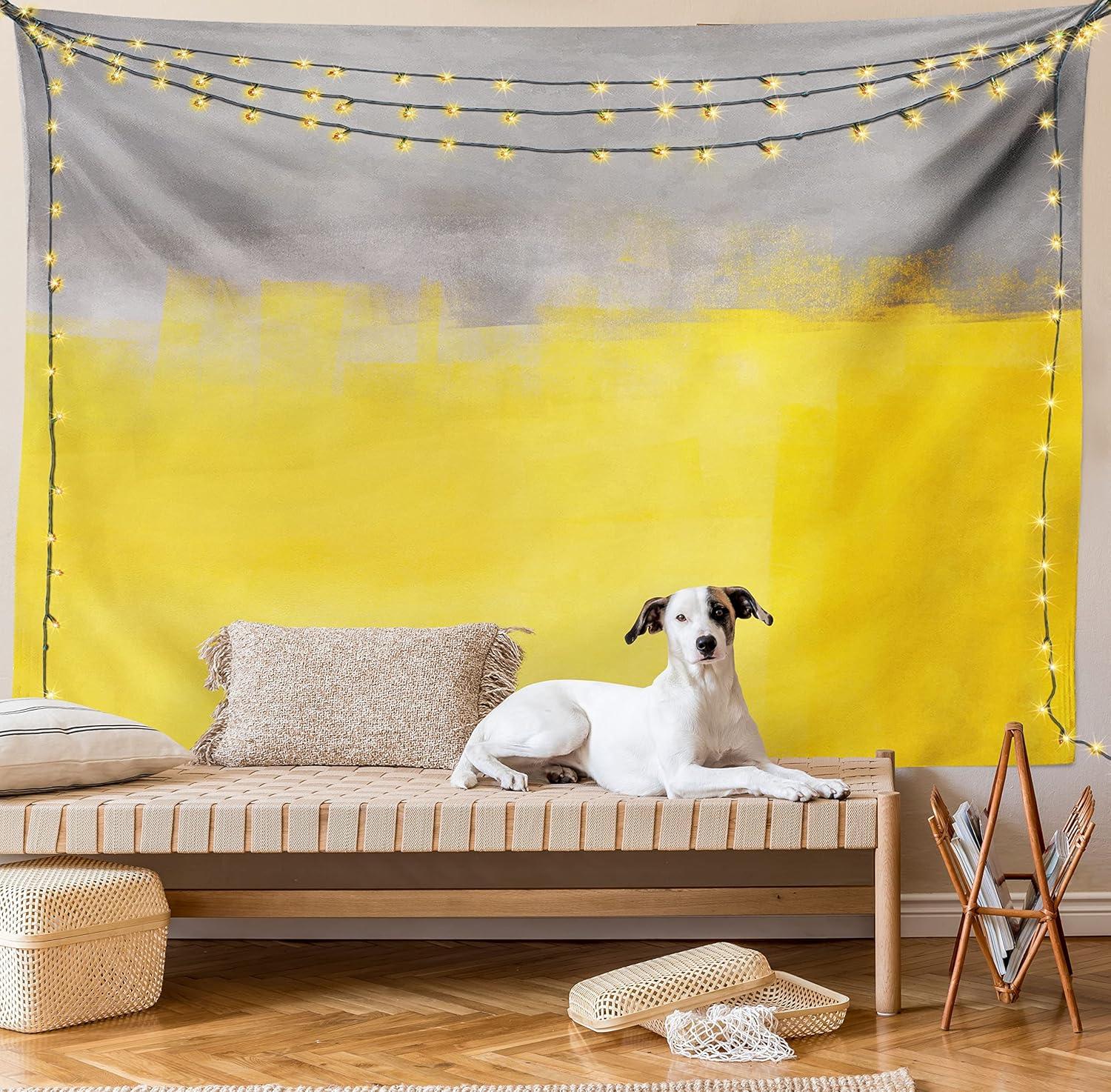 imageAmbesonne Retro Tapestry Angel Greek Muse on NeoClassic Pillars Relic Print Antique Neutral Toned Graphic Print Fabric Wall Hanging Decor for Bedroom Living Room Dorm 23 X 28 WhiteDimgray Yellow
