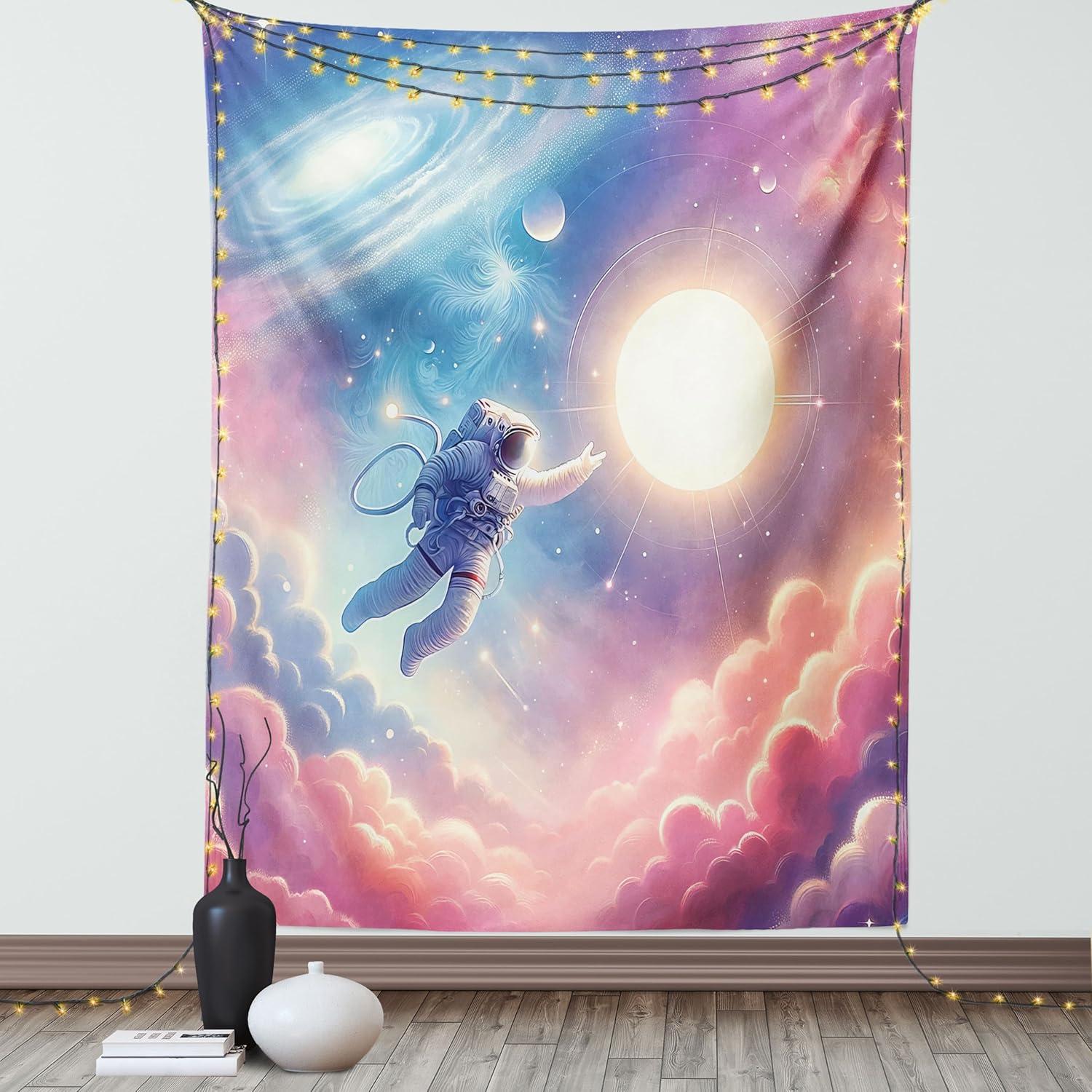 imageAmbesonne Retro Tapestry Angel Greek Muse on NeoClassic Pillars Relic Print Antique Neutral Toned Graphic Print Fabric Wall Hanging Decor for Bedroom Living Room Dorm 23 X 28 WhitePink Blue and Lilac