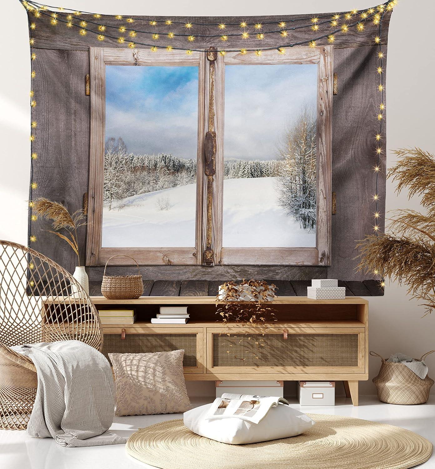 imageAmbesonne Retro Tapestry Angel Greek Muse on NeoClassic Pillars Relic Print Antique Neutral Toned Graphic Print Fabric Wall Hanging Decor for Bedroom Living Room Dorm 23 X 28 WhiteUmber White Blue