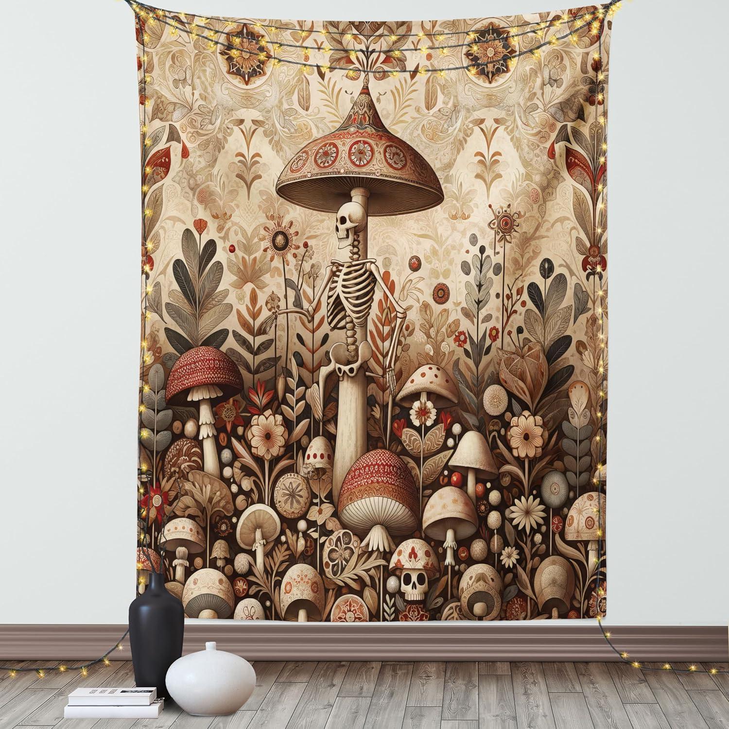 imageAmbesonne Retro Tapestry Angel Greek Muse on NeoClassic Pillars Relic Print Antique Neutral Toned Graphic Print Fabric Wall Hanging Decor for Bedroom Living Room Dorm 23 X 28 WhiteCamel Umber Warm Taupe