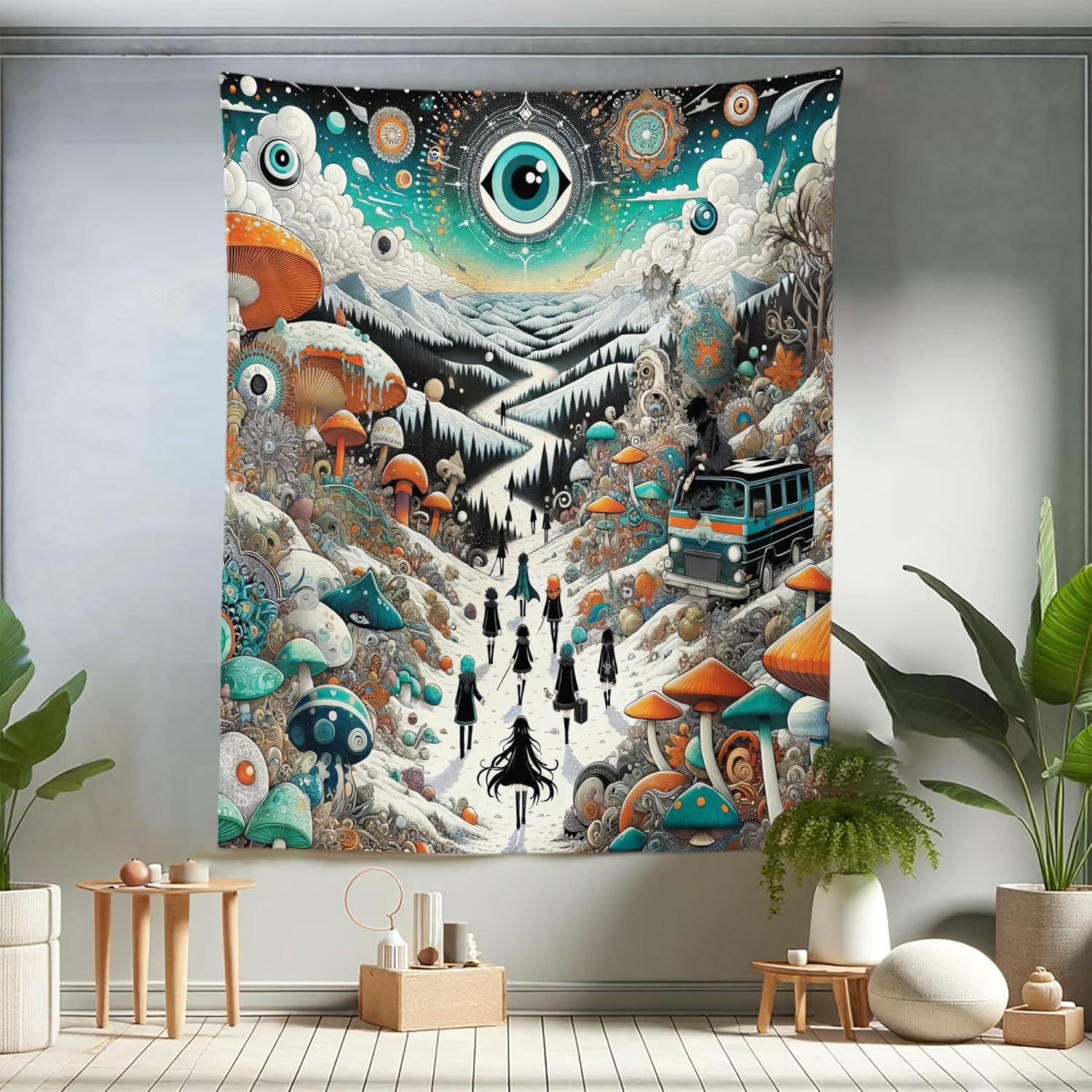 imageAmbesonne Retro Tapestry Angel Greek Muse on NeoClassic Pillars Relic Print Antique Neutral Toned Graphic Print Fabric Wall Hanging Decor for Bedroom Living Room Dorm 23 X 28 WhiteOrange Teal and Sepia