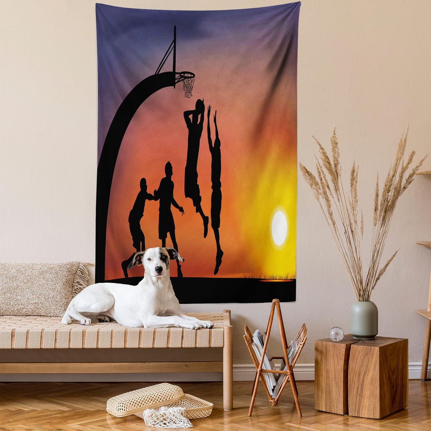 imageAmbesonne Retro Tapestry Angel Greek Muse on NeoClassic Pillars Relic Print Antique Neutral Toned Graphic Print Fabric Wall Hanging Decor for Bedroom Living Room Dorm 23 X 28 WhiteDark Coral Black Yellow