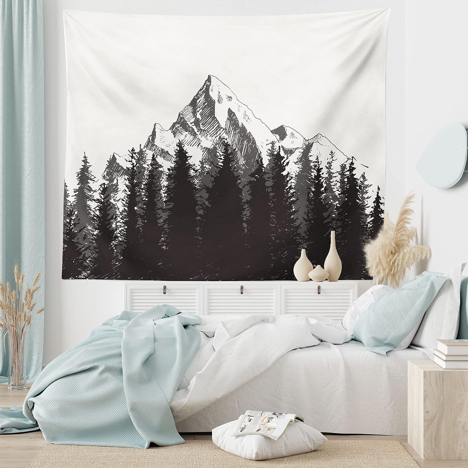 imageAmbesonne Retro Tapestry Angel Greek Muse on NeoClassic Pillars Relic Print Antique Neutral Toned Graphic Print Fabric Wall Hanging Decor for Bedroom Living Room Dorm 23 X 28 WhiteDimgrey