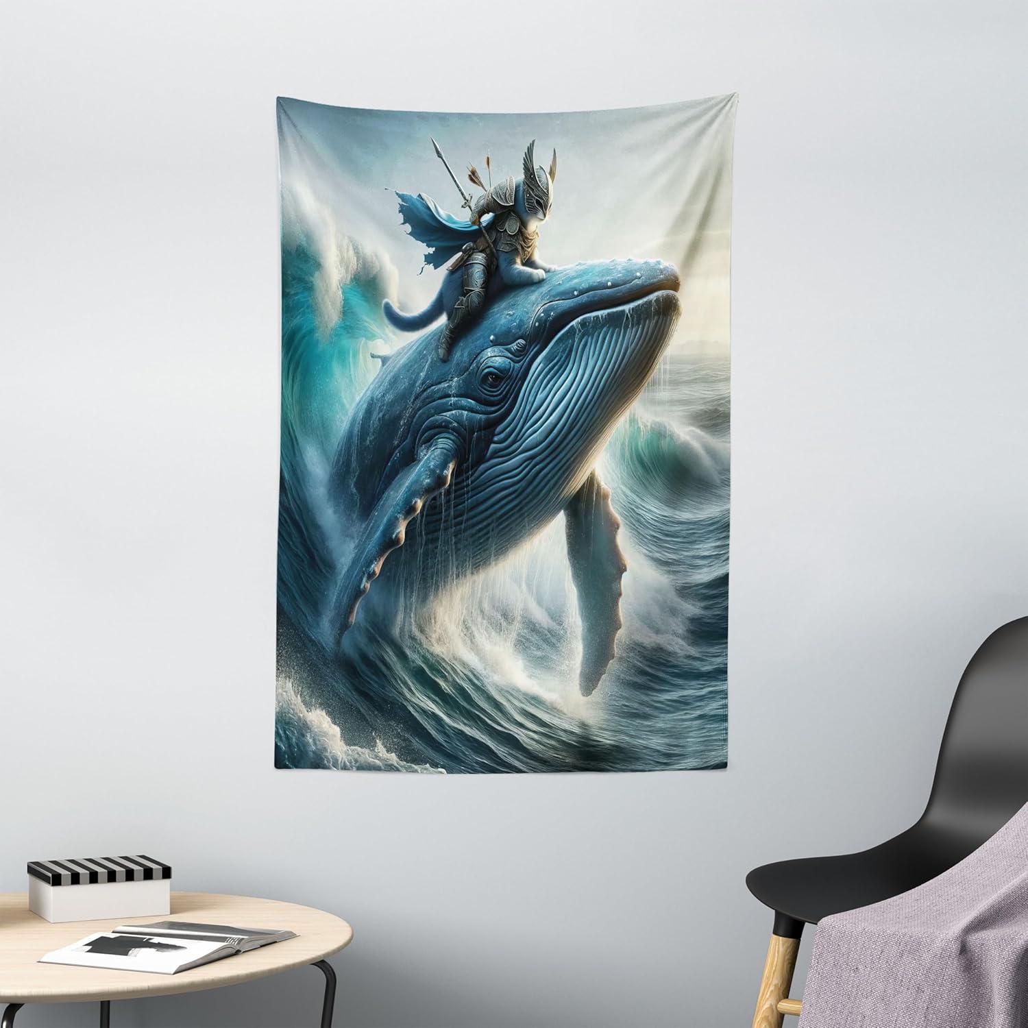 imageAmbesonne Retro Tapestry Angel Greek Muse on NeoClassic Pillars Relic Print Antique Neutral Toned Graphic Print Fabric Wall Hanging Decor for Bedroom Living Room Dorm 23 X 28 WhiteSlate Blue Aqua Blue Grey