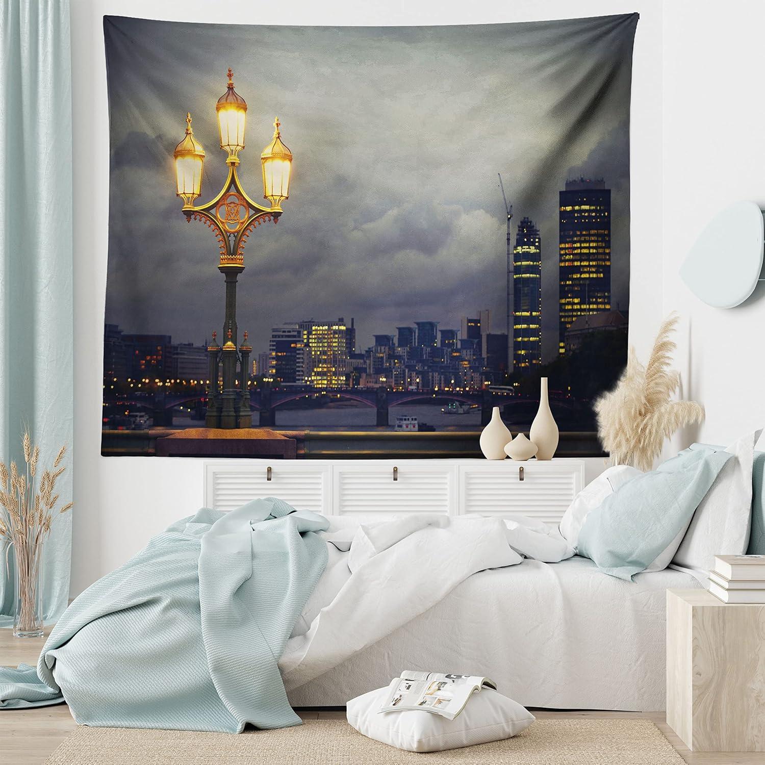 imageAmbesonne Retro Tapestry Angel Greek Muse on NeoClassic Pillars Relic Print Antique Neutral Toned Graphic Print Fabric Wall Hanging Decor for Bedroom Living Room Dorm 23 X 28 WhiteGrey Yellow