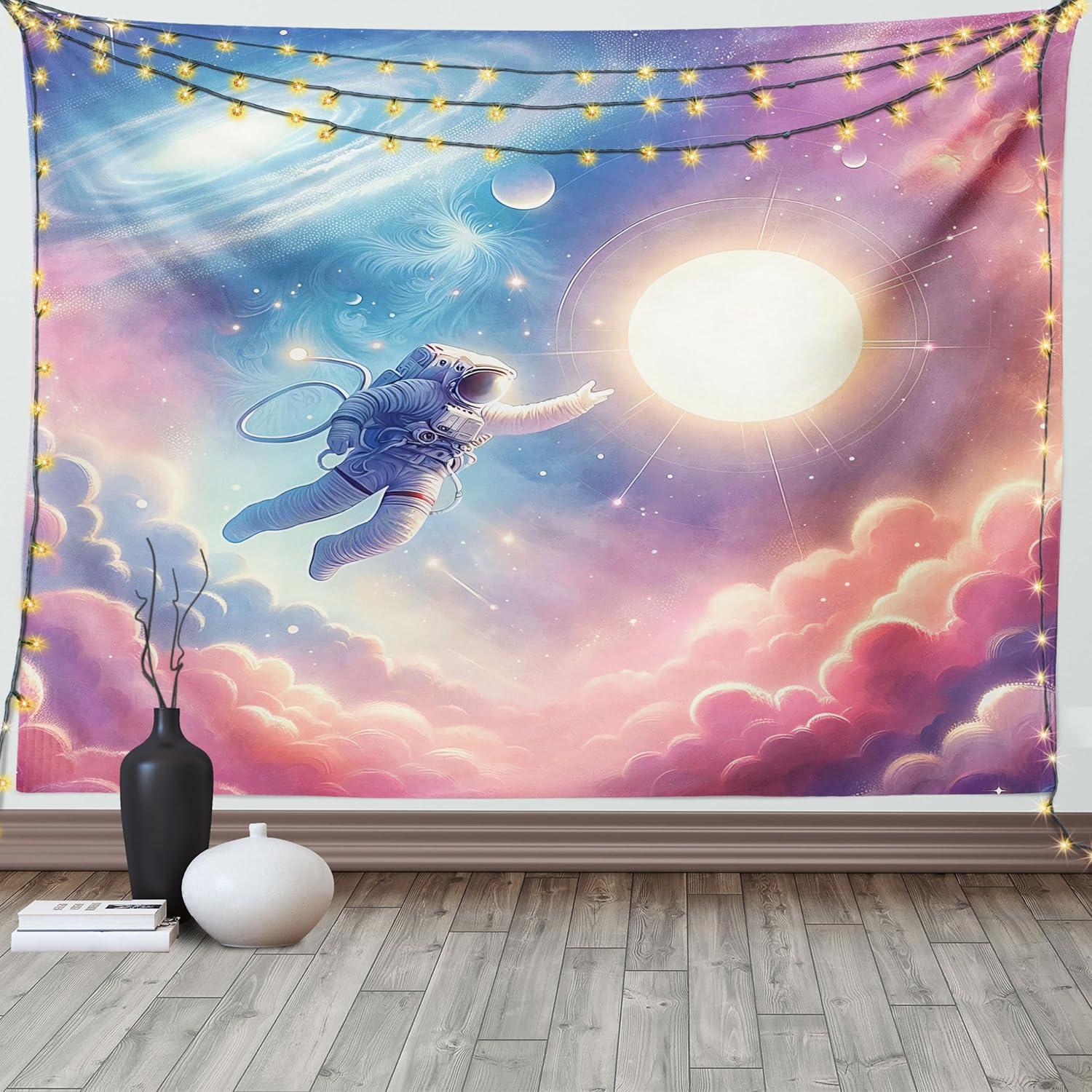 imageAmbesonne Retro Tapestry Angel Greek Muse on NeoClassic Pillars Relic Print Antique Neutral Toned Graphic Print Fabric Wall Hanging Decor for Bedroom Living Room Dorm 23 X 28 WhitePink Blue and Lilac