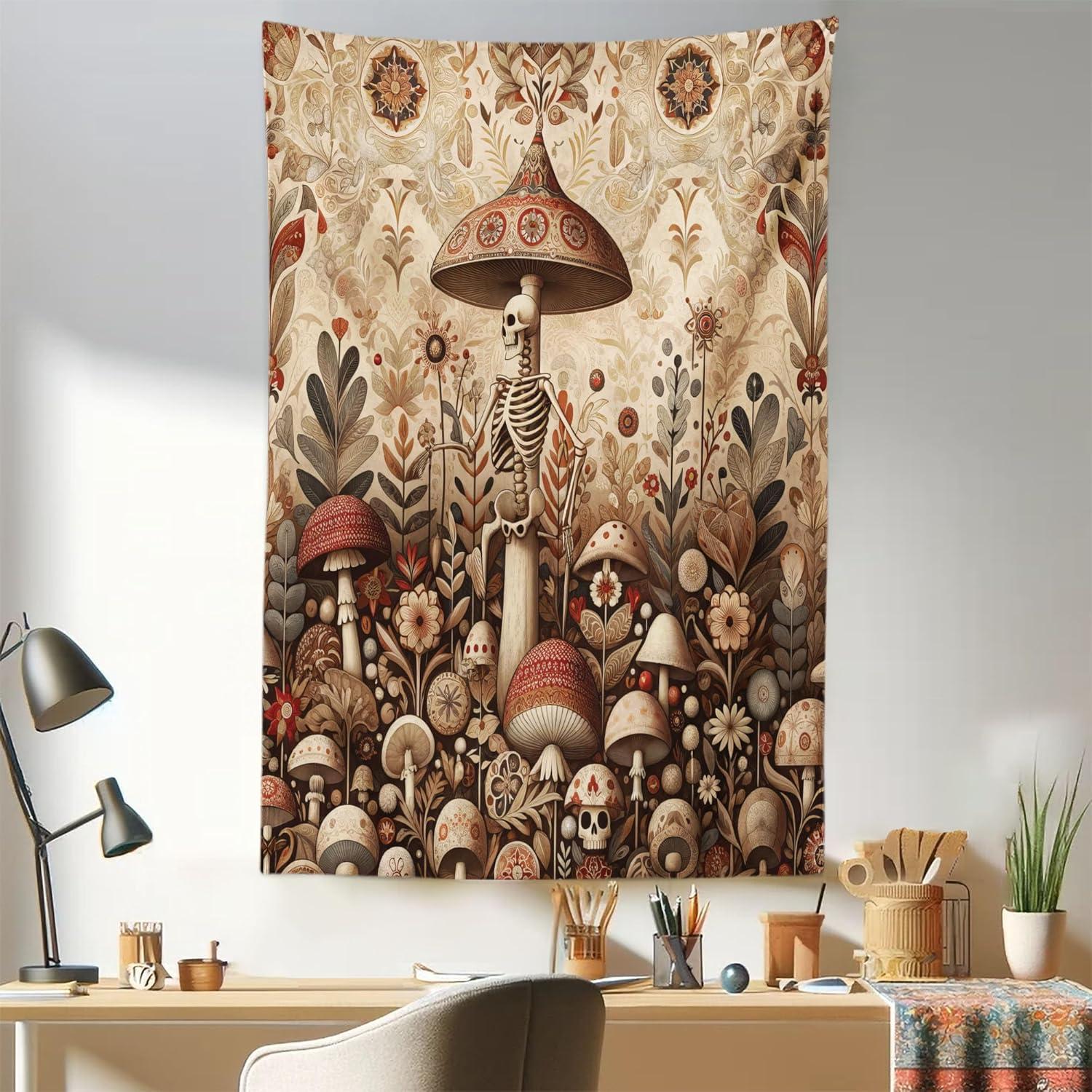 imageAmbesonne Retro Tapestry Angel Greek Muse on NeoClassic Pillars Relic Print Antique Neutral Toned Graphic Print Fabric Wall Hanging Decor for Bedroom Living Room Dorm 23 X 28 WhiteCamel Umber Warm Taupe