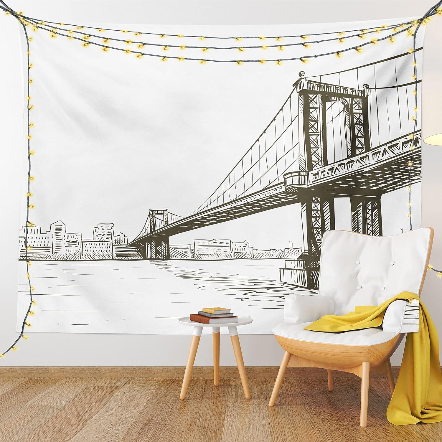 imageAmbesonne Retro Tapestry Angel Greek Muse on NeoClassic Pillars Relic Print Antique Neutral Toned Graphic Print Fabric Wall Hanging Decor for Bedroom Living Room Dorm 23 X 28 WhiteBrown White