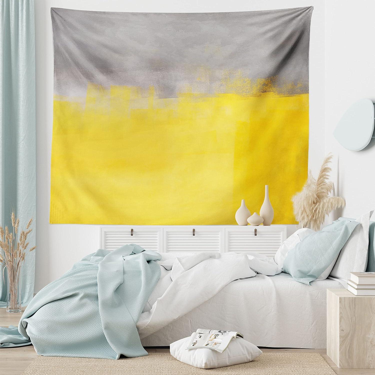 imageAmbesonne Retro Tapestry Angel Greek Muse on NeoClassic Pillars Relic Print Antique Neutral Toned Graphic Print Fabric Wall Hanging Decor for Bedroom Living Room Dorm 23 X 28 WhiteDimgray Yellow