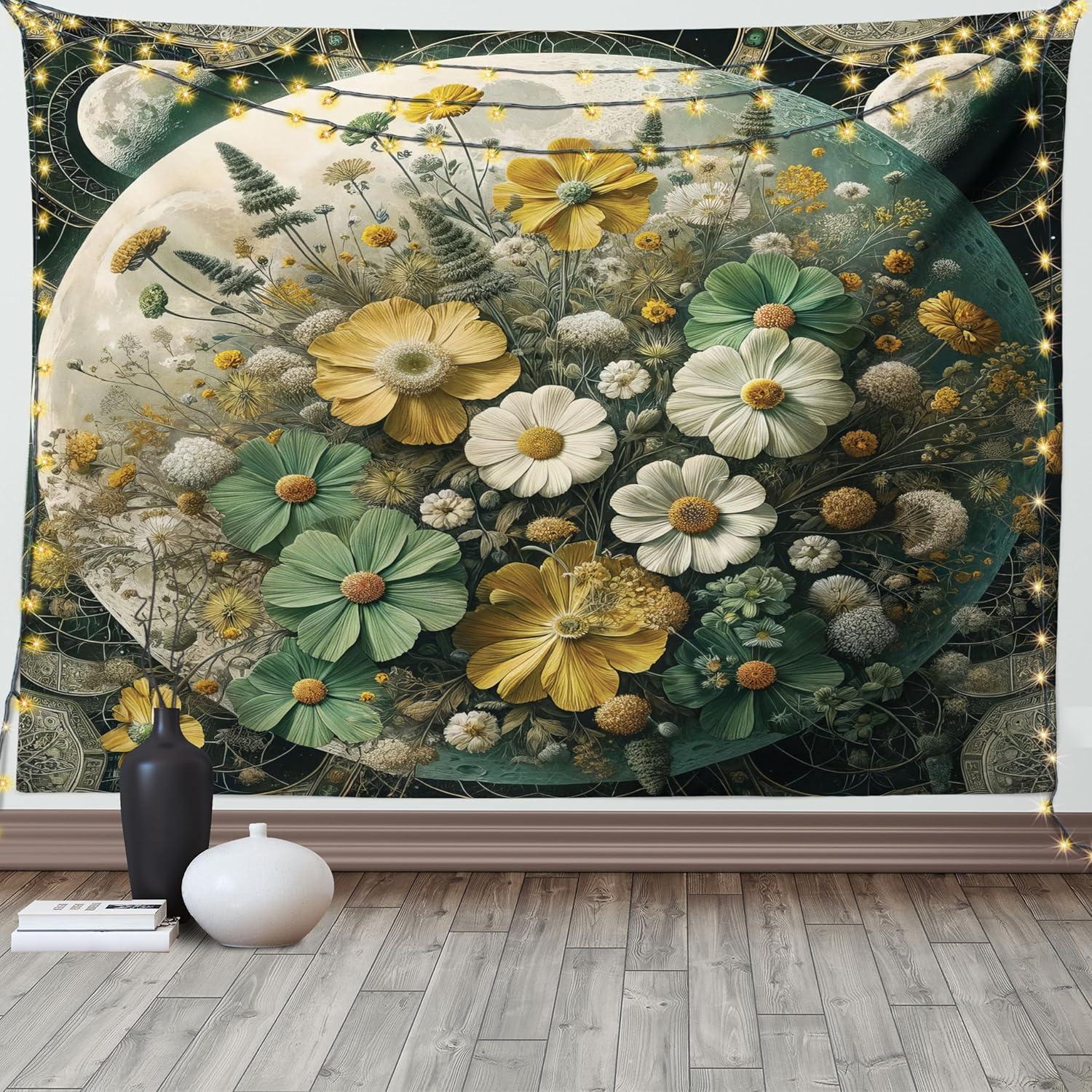 imageAmbesonne Retro Tapestry Angel Greek Muse on NeoClassic Pillars Relic Print Antique Neutral Toned Graphic Print Fabric Wall Hanging Decor for Bedroom Living Room Dorm 23 X 28 WhiteReseda Green Mustard