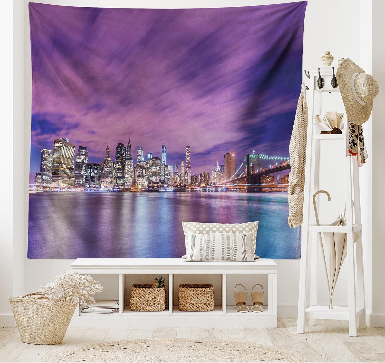 imageAmbesonne Retro Tapestry Angel Greek Muse on NeoClassic Pillars Relic Print Antique Neutral Toned Graphic Print Fabric Wall Hanging Decor for Bedroom Living Room Dorm 23 X 28 WhiteViolet Purple