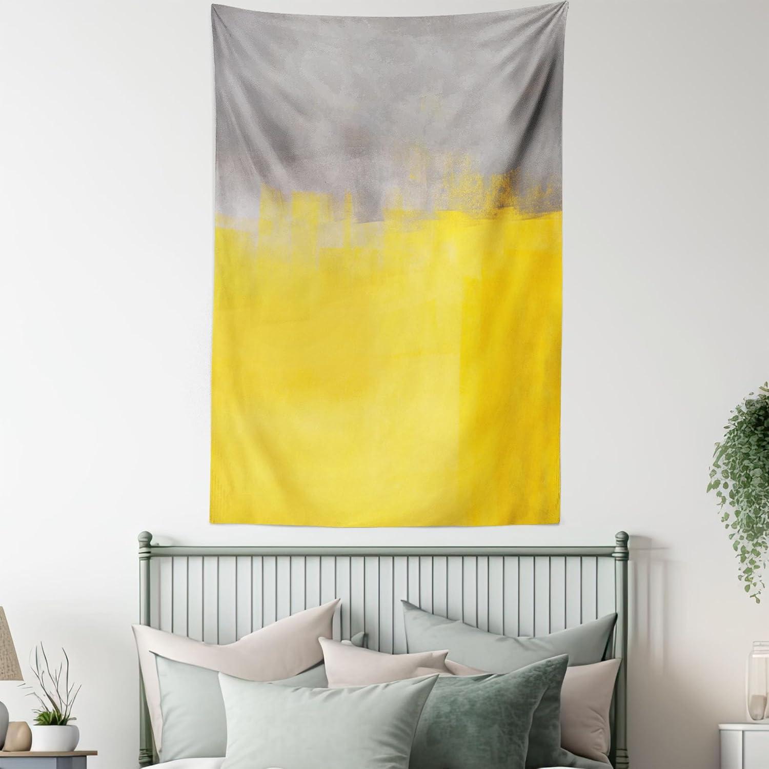 imageAmbesonne Retro Tapestry Angel Greek Muse on NeoClassic Pillars Relic Print Antique Neutral Toned Graphic Print Fabric Wall Hanging Decor for Bedroom Living Room Dorm 23 X 28 WhiteDimgray Yellow