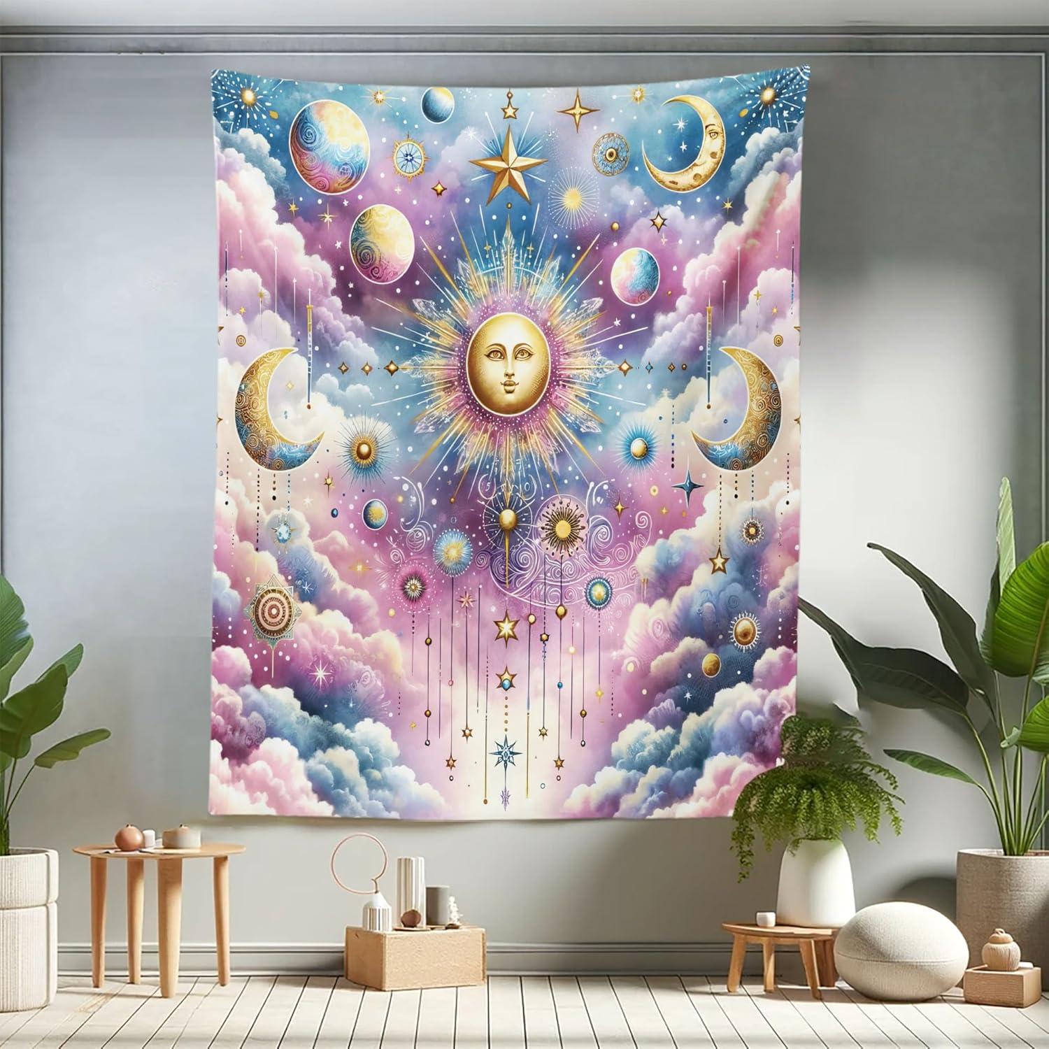 imageAmbesonne Retro Tapestry Angel Greek Muse on NeoClassic Pillars Relic Print Antique Neutral Toned Graphic Print Fabric Wall Hanging Decor for Bedroom Living Room Dorm 23 X 28 WhiteBlue Mustard Pale Purple