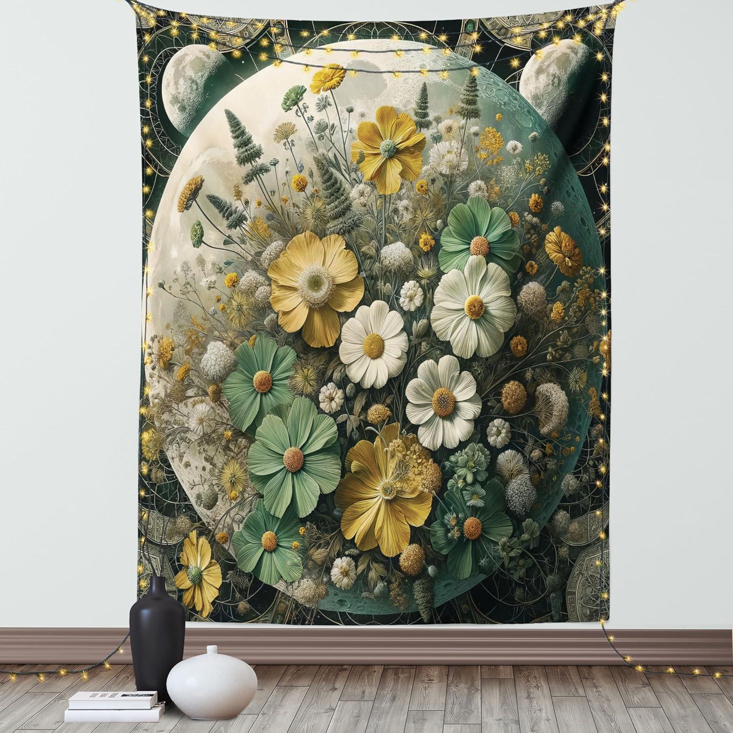 imageAmbesonne Retro Tapestry Angel Greek Muse on NeoClassic Pillars Relic Print Antique Neutral Toned Graphic Print Fabric Wall Hanging Decor for Bedroom Living Room Dorm 23 X 28 WhiteReseda Green Mustard